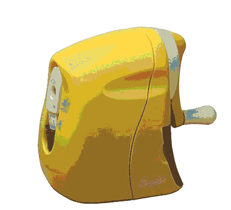 Sonic Ribigaku Karu yellow half-manual sharpener