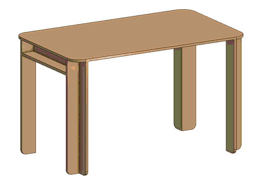 vue 3D du bureau OSB